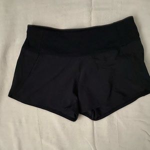 Black lululemon size 4 running shorts